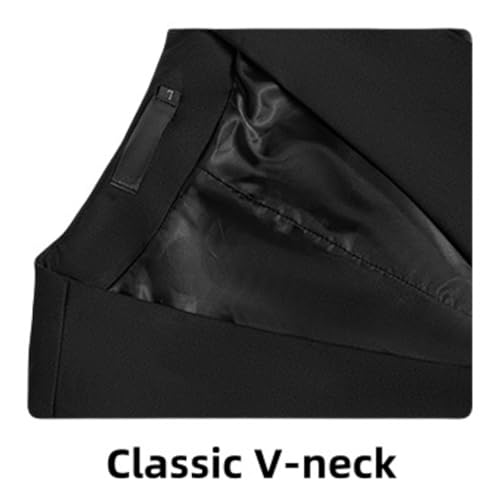 Men's Formal Business Suit Vest 4 Button Slim Solid Color Vest, Suitable for Matching Suit, Tuxedo3