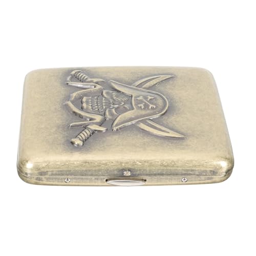 SOLUSTRE - SOLUSTRE Zigarettenetui aus Legierung Für 20 Zigaretten Robustes Metall Etui mit Reliefgravur Feuchtigkeitsgeschützt Tragbar für Männer