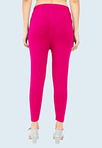 Image of POPOLO Women's Super Soft Ankle Length Cotton Lycra Solid Stretchable Legging
