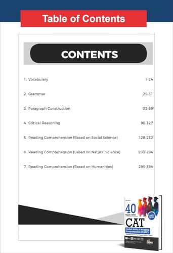 Image of Old Edition - Disha 40 Topic-wise CAT QA, DILR & VARC Previous Year Solved Papers (2024 - 1994) - set of 3 Books 18th Edition | PYQs | DI & Logical ... Verbal Ability & Reading Comprehension