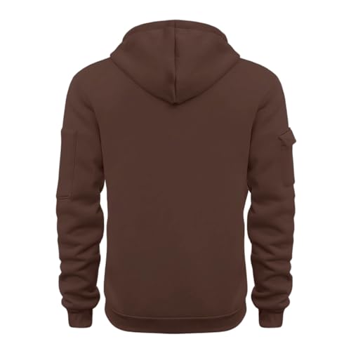 Zip up Hoodie for Men Oversized Long Sleeve Hoodies Comfortable Quarter Zip Hooded Pullover for Fall and Winter2