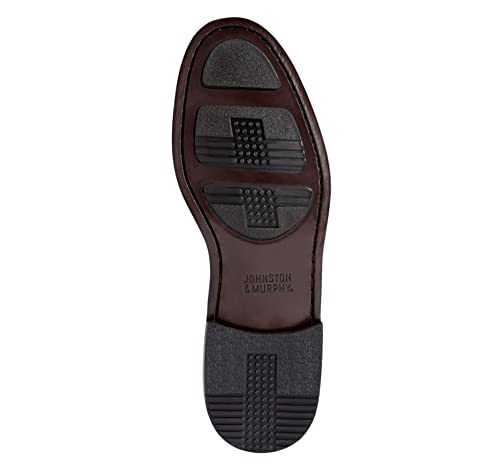 Johnston & Murphy Men's Aragon Tassel Loafer Dress Casual Shoe, Black Smooth/Antique Mahogany, 12 M2