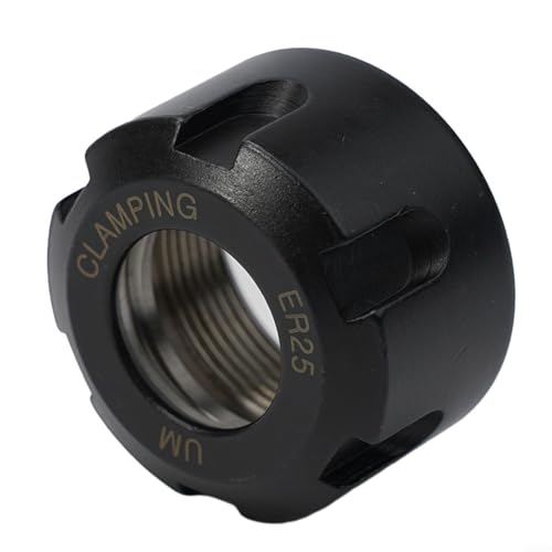 High Precision ER11 A Clamping Nut, Industrial grade Chuck Cap for Milling Cutter, Strong Clamping Force (ER25-UM)