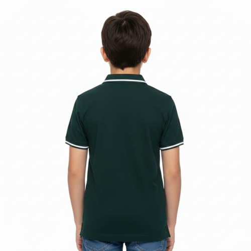 Image of Cloth Theory Boys Cotton Polo T-Shirt for Kids Regular Fit Half Sleeve Casual Summer Polo Neck T-Shirt