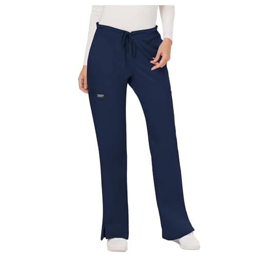 Scrubs for Women Workwear Revolution, Drawstring Scrub Pants, Soft Stretch WW120, S, Navy