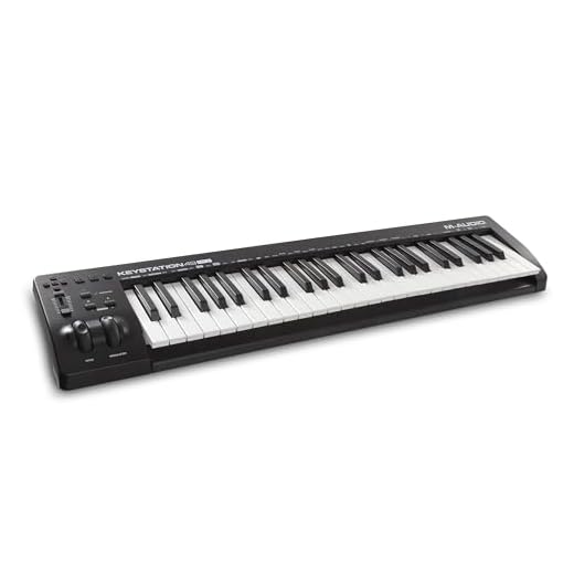 M-Audio Keystation 49 MK3 – 49-tangenters USB MIDI-klaviatur för Mac och PC med tilldelningsbara kontroller, produktionsprogramsvit ingår