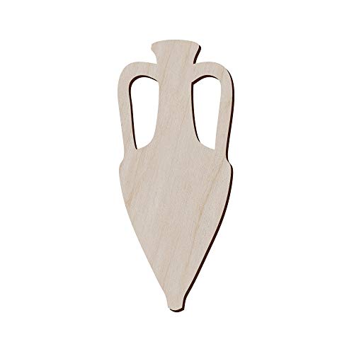 Juego de 10 Anfora griega de madera para manualidades y decoración, corte láser, jarrón de ánfora antigua, ánfora griega, antfora de madera, 5.3x12.7 cm