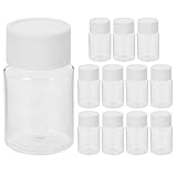 Gogogmee Pack de 12 Frascos Transparentes 15 Ml Tapa para Contener Líquidos y Uso en Excursiones