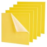 UNICRAFTALE 5 Stücke 20x20 Cm Acrylplatten Quadrat Gelbe Acrylplatten Für Laserschneiden 2 Mm Dicke Klare Plexiglasplatten Transparente Kunststoffplatten Acrylplatten Für Bastelrahmen Glasersatz
