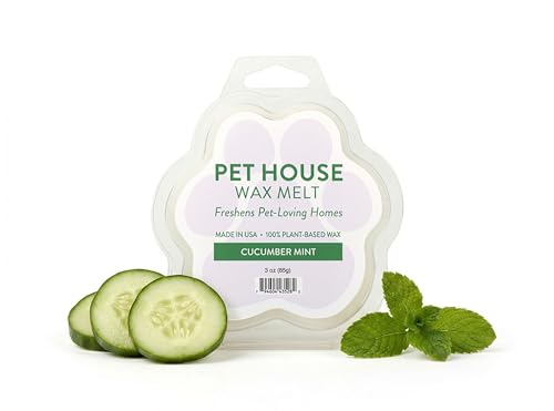Image of One Fur All Pet House Spring and Summer Wax Melts for Pet Odor, Natural, Plant Based Soy Wax Melts, Long Lasting Fragrance for Fresh Smelling Homes, Cucumber Mint