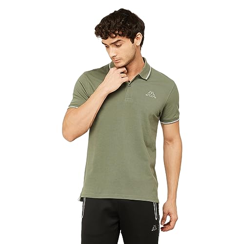 Image of Kappa Men Cotton Regular Fit Solid T Shirt