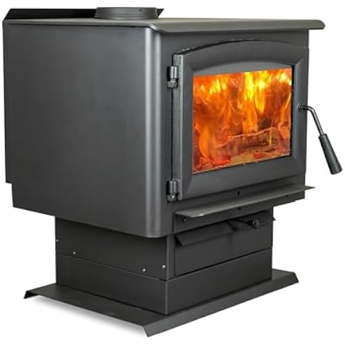 Ashley Hearth AW2520E-P 2,500 sq ft Wood Stove with Legs and Pedestal