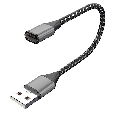 Mllepjdh Adaptador USB 2.0 macho a conector hembra tipo C de 480 Mbps, sincronización de datos para ordenador portátil, convertidor de extensión USB, USB C a USB 2.0, adaptador de cable de