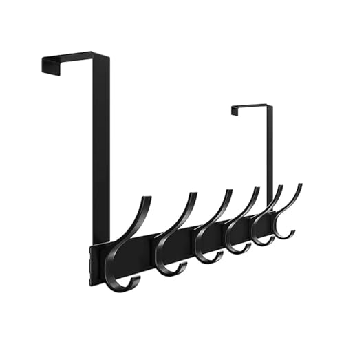BARRINS Over The Door Hooks Row Hook Behind The Door Free Punching Hanger Storage Porch Duty Wall Mount Towel Clothing Bag Holder Household