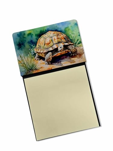 Caroline's Treasures Turtles Tortoises Sticky Note Holder Refillable Dispenser Self-Sticky Note Pads, Memo Pads Blank Desk Accessories