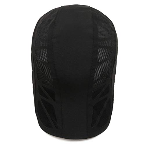 Men Breathable Outdoor Sun Visor Hats Quick Dry Mesh Newsboy Cabbie Caps (2Pack-(Black/Dark Grey)) #TOP4