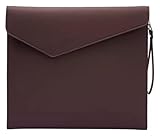 PU Leder Umschlag Tasche Halter Dokumententasche aus PU-Leder, 345 x 275 mm, mehrfarbig, A4-Datei-Organizer for Business, Zuhause, Reisen(Brown)