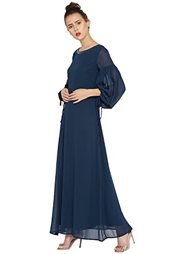 Image of Rare Women's Polyester A-Line Maxi Casual Dress