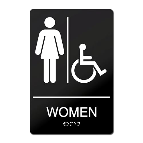 Panneau de toilettes pour professionnelles 22,9 x 15,2 cm rigide