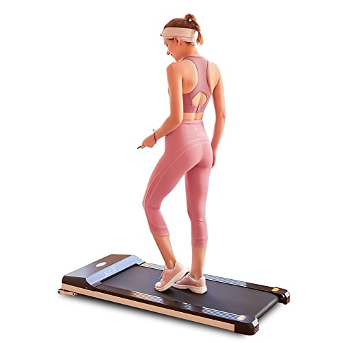 Image of Under Desk Portable Walking Pad Flat Slim Treadmill with LED Display & Sport APP for Home and Office Without Assembling