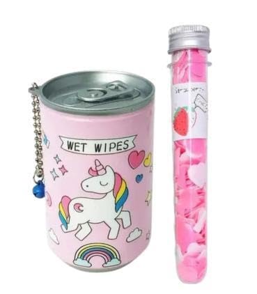 ShriBalajiWorks Everyday Essentials Wet Wipes Face Tissue Can and Pack of Paper Soap for Refreshing Cleansing Color May Vary Depend Upon Availability (Pack of 2) Unicorn Theme-image-45