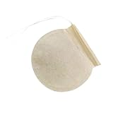 FIXOSHEE 100 Stück Einweg Rund Papier teebeutel aus Holzstoff Geeignet für Losen Tee Kaffee Kräuterpulver für Teestube und Zuhause