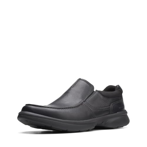 Clarks Herren Bradley Free Slipper, Schwarzes Trommelleder, 45 EU – Ansicht 1