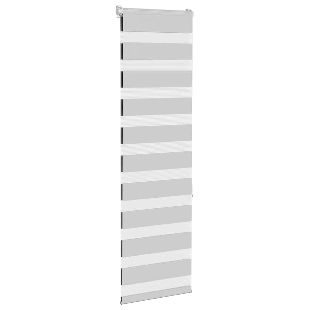 Estor doble gris claro 40 x 150 cm, ancho de tela 35,9 cm, poliéster, para ventana y puerta, visibilidad y protección solar, oscurecimiento interior, montaje Klemmfix