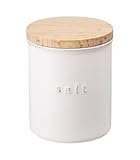 Yamazaki Home Tosca Ceramic Canister – Dry Food Kitchen Storage Container Organizer.,White
