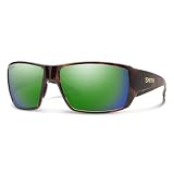 SMITH Guide’s Choice Fishing Sunglasses – Men’s & Women’s Performance Eyewear, 100% UV Protection for Water Sports & Active Days – Tortoise + Green ChromaPop Glass Polarized Mirror Lenses