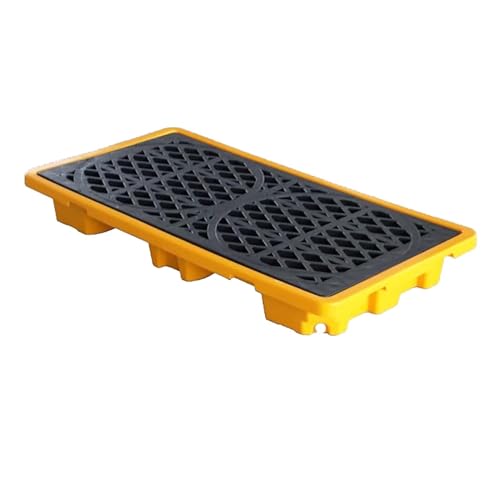JKJZSALJ Spill Containment Pallet,Leakage Control Platform,Spill Containment Platform, Labs Desk Containment Tray, Oil Drum Stackable Capacity Grating Pallet For Industrial,130x68x15cm