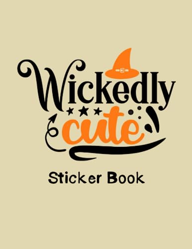 Wickedly Cute: Blank Sticker Book Album 110 Pages 8.5x11 inch; First Sticker Activity Book.Blank Sticker Album for Collecting Stickers, (My Sticker ... Halloween Cover Concept. image 2