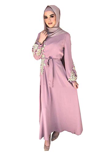 HZUX Elegant Muslim Women's Long Dress Women Dubai Dress Kaftan Abayas Islamic Abaya