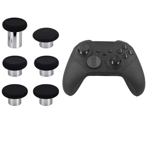 Image of 6 in 1 Metal Thumbsticks Replacement for Xbox Elite Series 2 Controllers, Thumbsticks for Elite Series 2 Core Controllers, Elite Series 2 Controller Replacement Thumbsticks (Black)