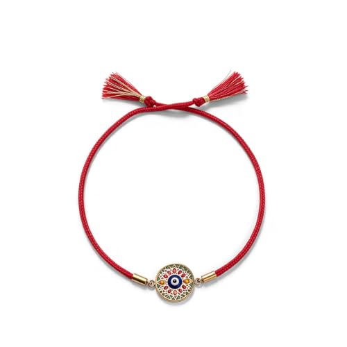 Image of PALMONAS Demifine 18K Gold Plated Evil Eye Rakhi for Brother - Waterproof & Anti-Tarnish Designer Rakhi for Men | Premium Raksha Bandhan Rakhee with Roli Chawal