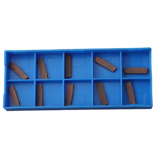 Wrenmor 10Pcs Gold Carbide Inserts MGMN200-G 2Mm Width For MGEHR MGIVR Grooving Off Tool Holder