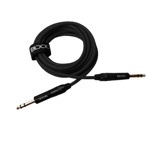 Premium 6.35mm TRS Male to 6.35mm TRS Male Cable with Cable Tie for Studio Monitors, Mixers, Equalizers, Crossovers, Compressors, Effect Unit, Amplifiers - 3 Metre (Black)-image-29