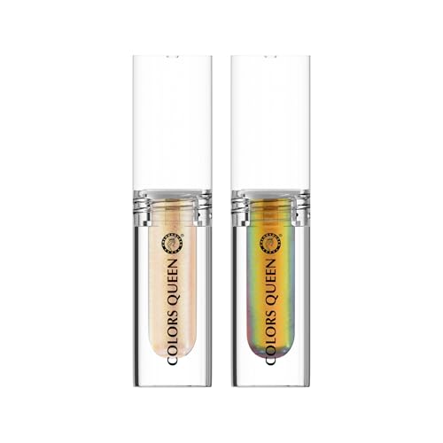 Image of Colors Queen Multichrome Liquid Eyeshadow Combo Pack of 2 | Highly Pigmented | Lightweight | Quick Drying | Long Lasting, Smudge Proof & Waterproof Eyeshadow (Ringed in Magic, 3.6g)