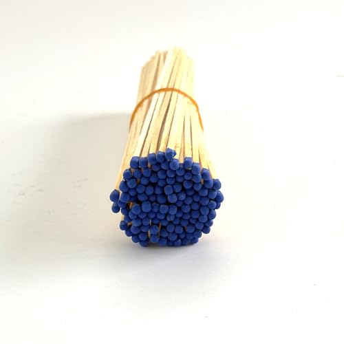 Colored Fireplace Matches, 8 inches, 100 Count, Bulk and/or Custom, 8 Vibrant Color Options Available: Royal Blue Tip