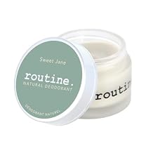 Routine. Natural Deodorant 2 Fluid Oz. Sweet Jane | Aluminum Free Natural Deodorant for Women & Men | Vanilla, Rose, Cinnamon & Tonka Cream Jar Formula