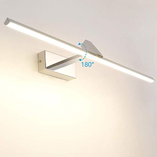 Preisvergleich Produktbild MantoLite LED Wandleuchte Bild Licht,Einstellbar Modern Badezimmer Lampe Nachttisch Leseleuchte Spiegel Leuchte Artwork Beleuchtung Fixture Für Wohnzimmer Flurtreppen, 12W 4000K 60CM Chrome Finish