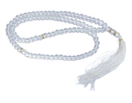 Image of Transparent Tasbeeh 100 Glass Beads Muslim Islamic Salat Prayer Tasbih Mala 16 Inches Long Tasbeeh For Travel Tasbeeh Counter For Unisex Adult