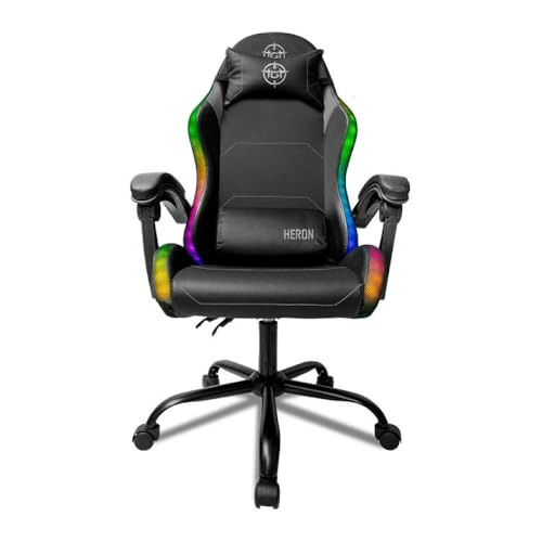 Cadeira Gamer TGT HR RGB | Reclinável 135° | Couro PU | LED RGB | Almofadas Lombar e Pescoço | Preto | TGT-HR-RGB01 glide