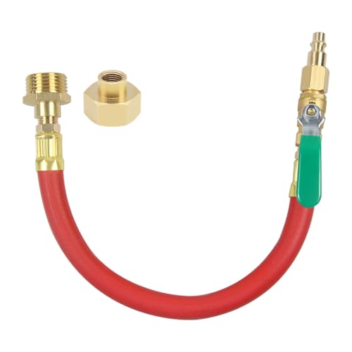 Image of Hooshing RV Winterizing Kit Sprinkler Blowout Adapter with Shut Off Valve Air Compressor Quick Connect Plug to 3 /4 inch Garden Hose Faucet for RV Motorhome Boat Camper Travel Trailer