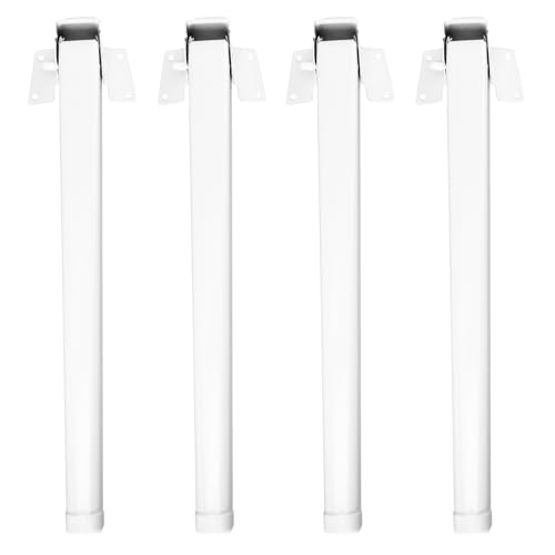 POPETPOP 4 Patas de Mesa Metálicas Plegables de 28 Cm para Escritorio y Cama, Hierro Resistente Fácil Instalación para Uso en Casa