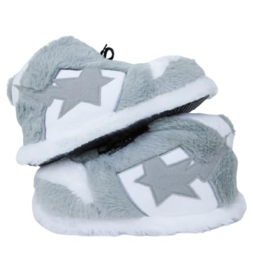 Image of CUTEGAL Sneaker Slippers Star Fluffy Shoes Memory Foam One Size Indoor Comfy and Trendy for Men Unisex Home Pantuflas