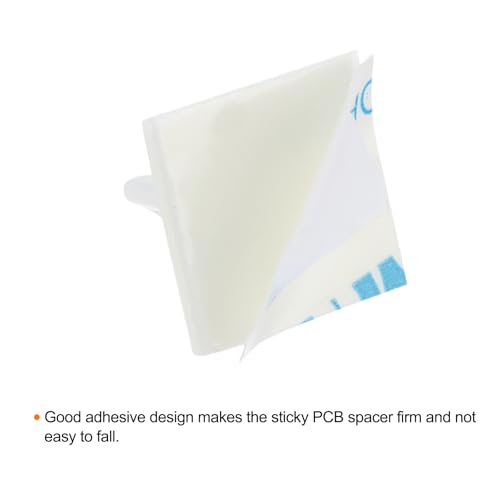 QUARKZMAN 55 Stk. Selbstklebende Leiterplattenabstandshalter, Klebrige Nylon-Isolierabstandshalter für Leiterplatten, Unterstützungshöhe 0,53, Passend 4mm bis 4,3mm, Weiß