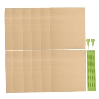 SOPOTUTU 1set Lavagna Braille Con Punteruolo e Carta Per Scrittura Per Non Vedenti Linee Celle Leggero e Portatile Utilizzo Semplice e Pratico Inclusi