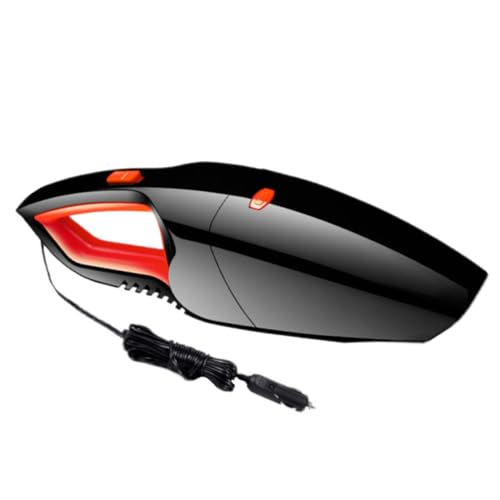 COSMEVIVI 1pc Portable Car Vacuum Cleaner Red Dual-Purpose Wet Dry Auto Vacuum Efficient Dust Collector Transparent Dust Bin Wire for Enhanced Stability