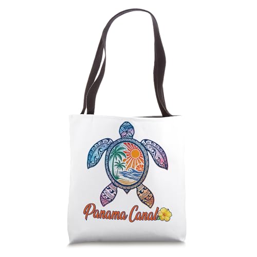 Panama Canal Sea Turtle Panama Canal Summer Beach Vacation Tote Bag